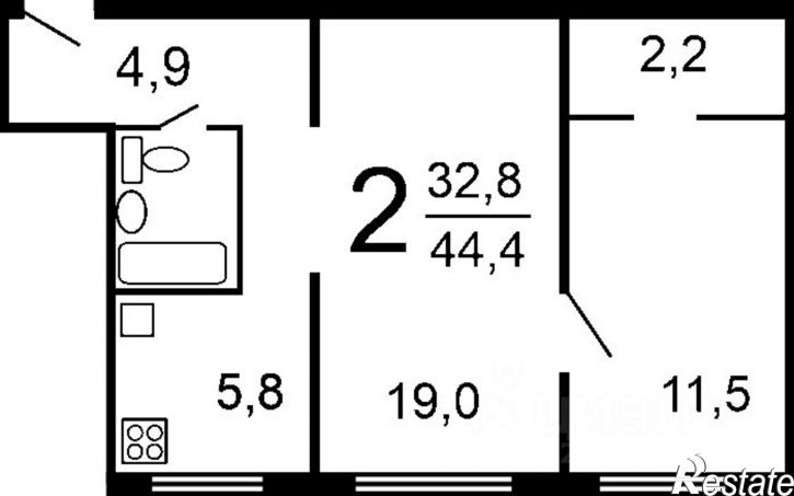 2-комн квартира пер Машиностроителей, 4,  д. 4