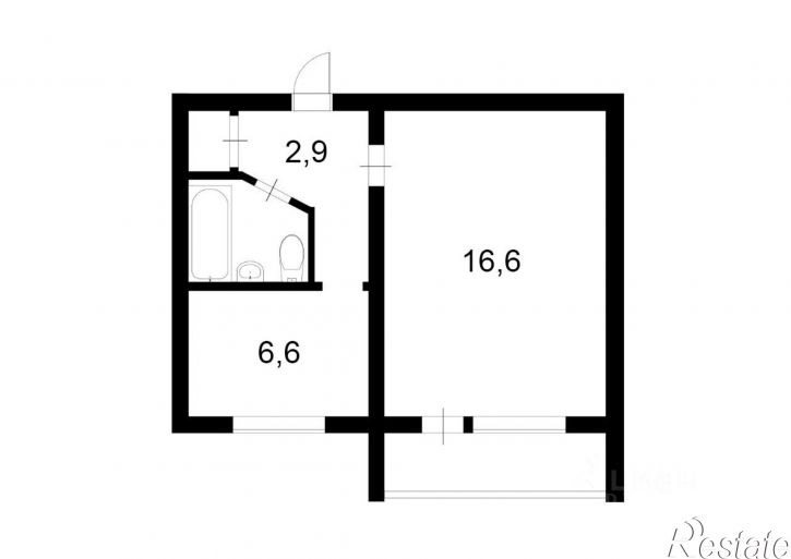 1-комн квартира улица Просвещения, 57А,  д. 57А