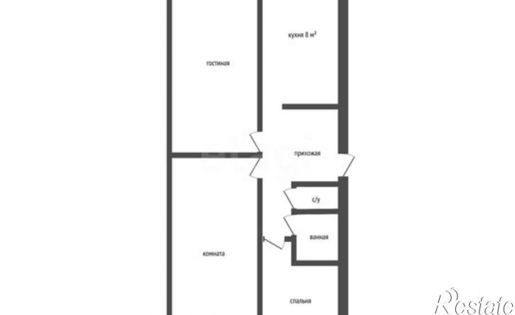 3-комн квартира ул Андреева, 6,  д. 6