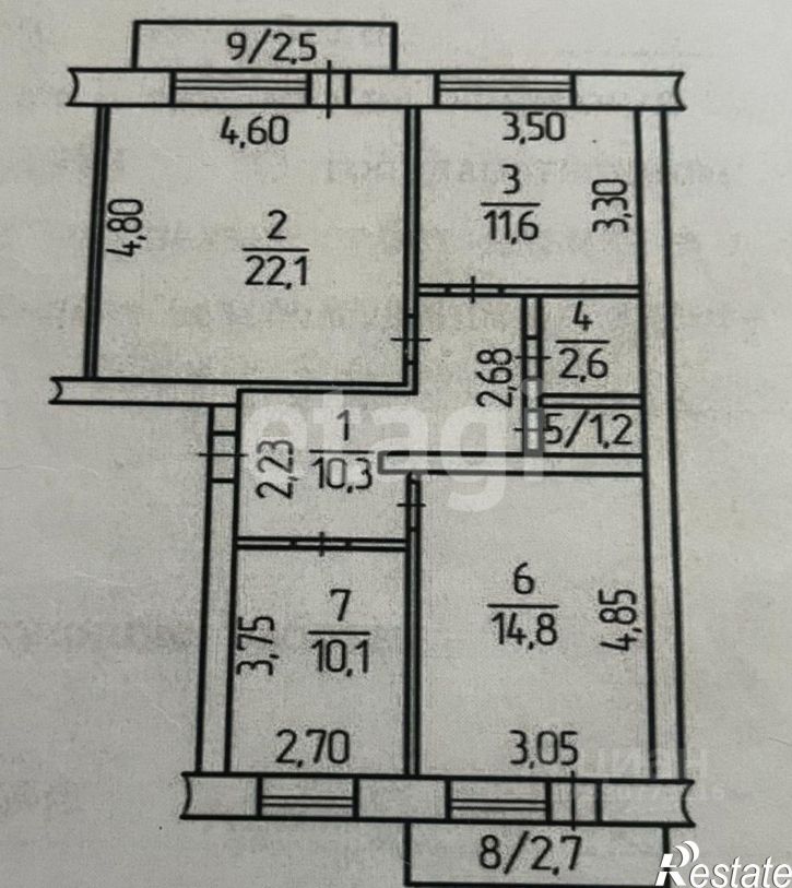 3-комн квартира проезд Энтузиастов, 6,  д. 6