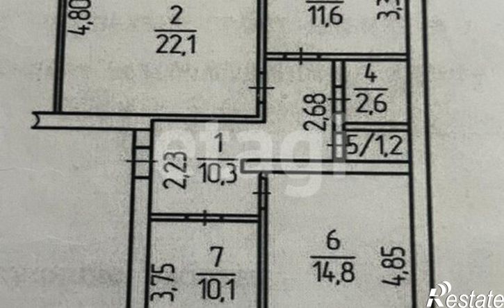 3-комн квартира пр-д Энтузиастов, 6,  д. 6