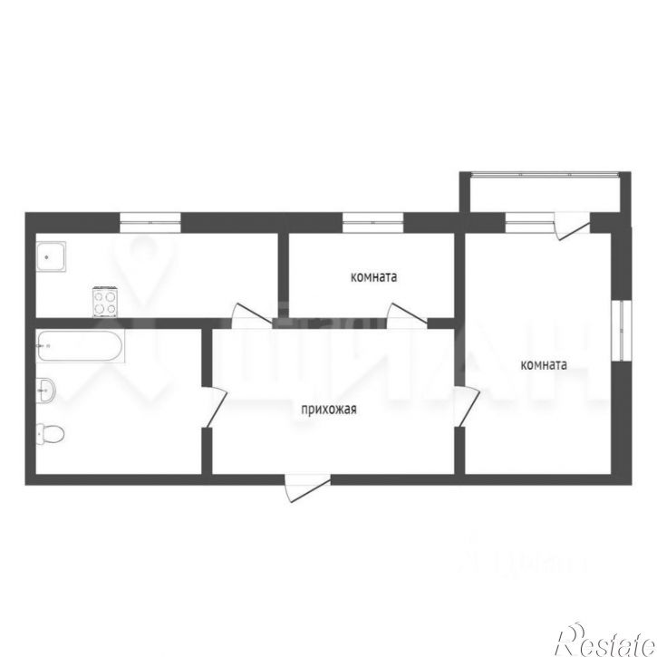2-комн квартира ул Юлина, 6Б,  д. 6Б