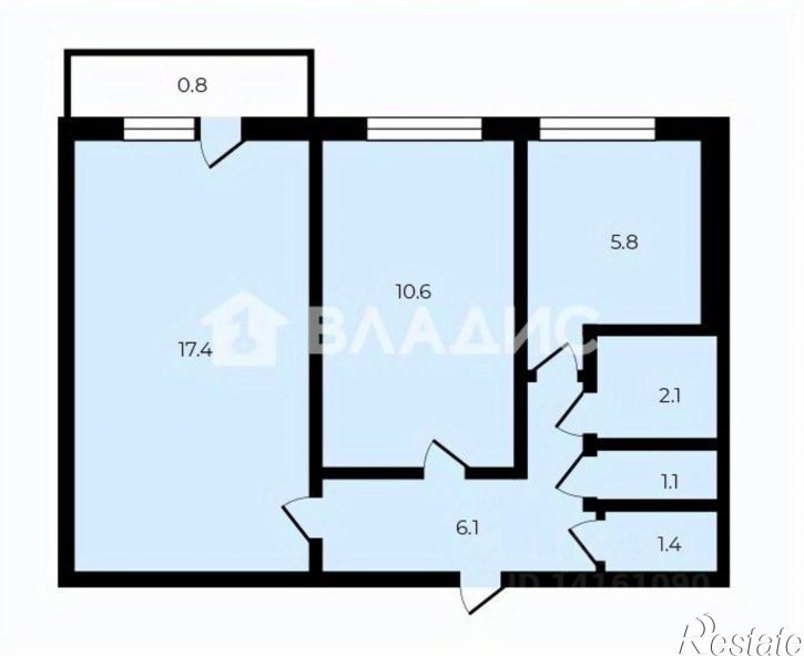 2-комн квартира улица Нефтяников, 6А,  д. 6А