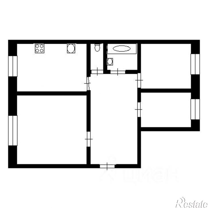 3-комн квартира ул Беляева, 2,  д. 2