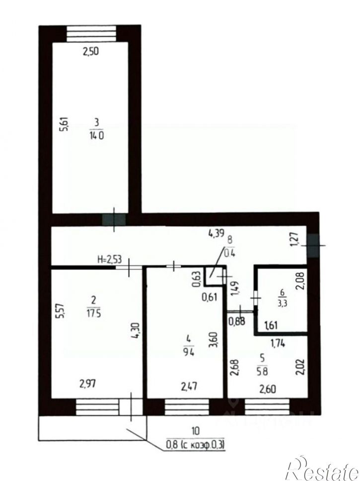 3-комн квартира ул Станиславского, 1А,  д. 1А