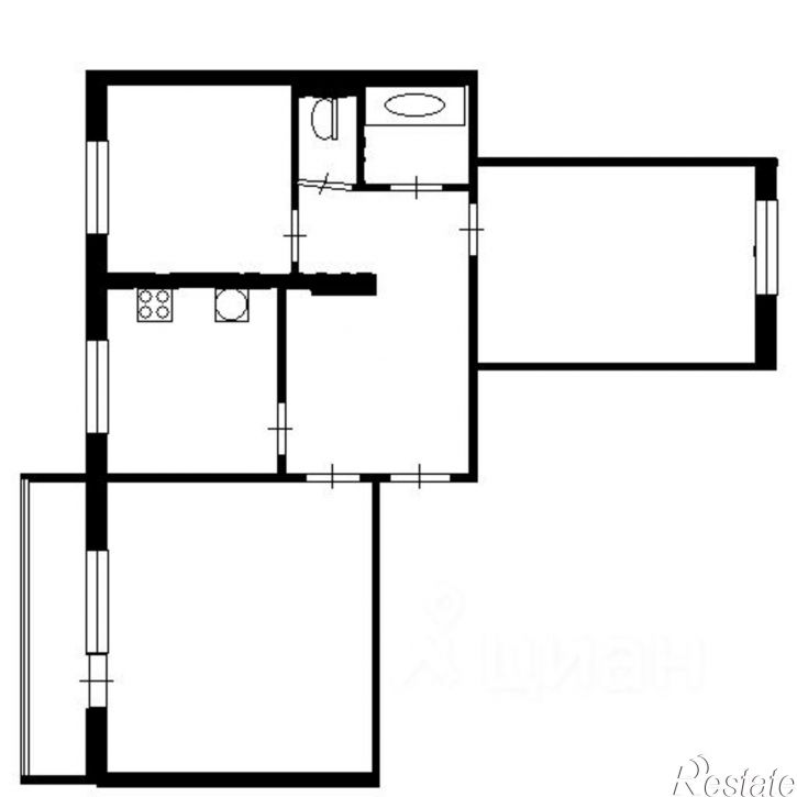 3-комн квартира ул Ю.Фучика, 4А,  д. 4А