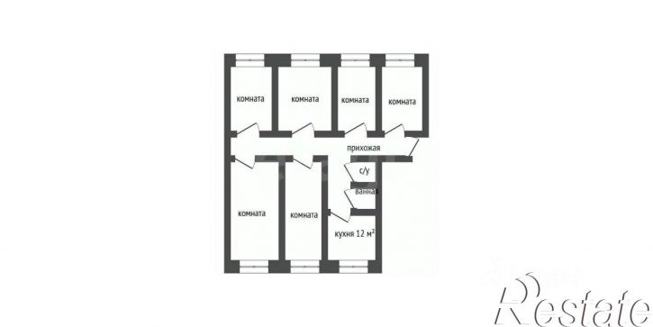 6-комн квартира Щебёночная улица, 15,  д. 15